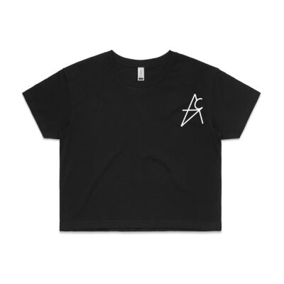 Abstract Women's Crop T-shirt white Logo Thumbnail